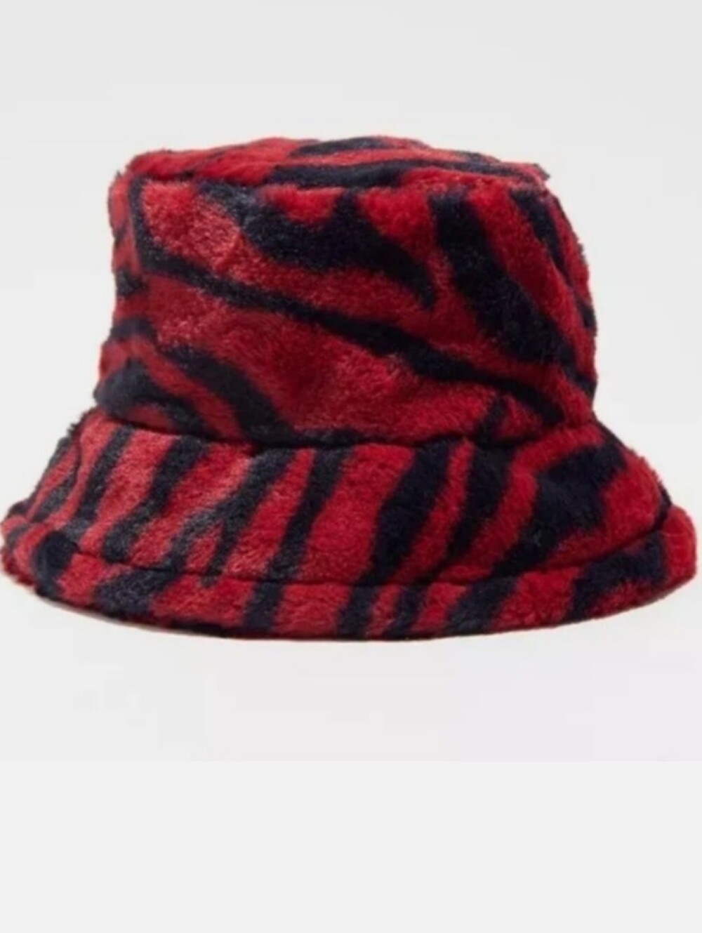 Urban Outfitters Knox Zebra Print Faux Fur Bucket Hat